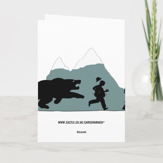 Gekke kerstfeest feestdagen kaart (Achterkant)