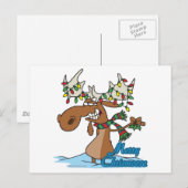 gekke kerstfeest feestdagenkaart (Voorkant / Achterkant)