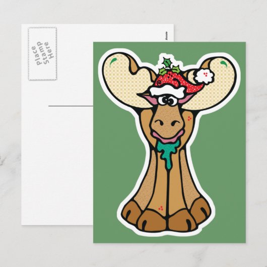 gekke kerstfeest feestdagenkaart (Voorkant / Achterkant)