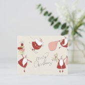 Gekke kerstkerst briefkaart (Staand voorkant)