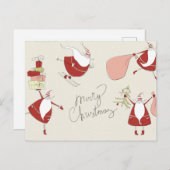 Gekke kerstkerst briefkaart (Voorkant / Achterkant)