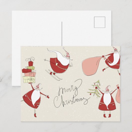 Gekke kerstkerst briefkaart (Voorkant / Achterkant)