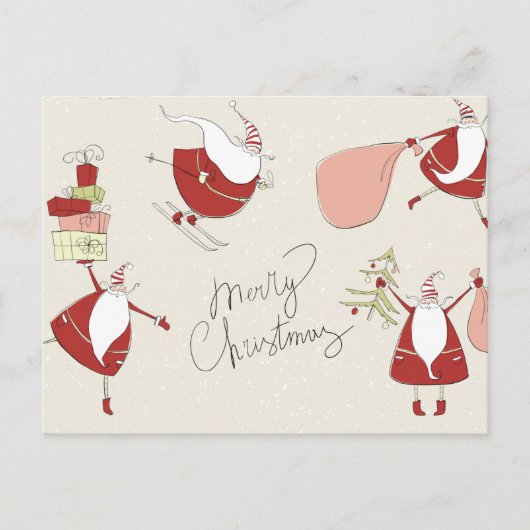 Gekke kerstkerst briefkaart (Voorkant)