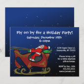 Gekke kerstman in zijn slee kaart (Voorkant / Achterkant)