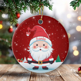 Gekke Kerstman Kerstmis Besrood 🎄🎅🏼 Keramisch Ornament