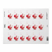 Gekke kerstman met snoeprietsnoer Labels (Full Sheet)