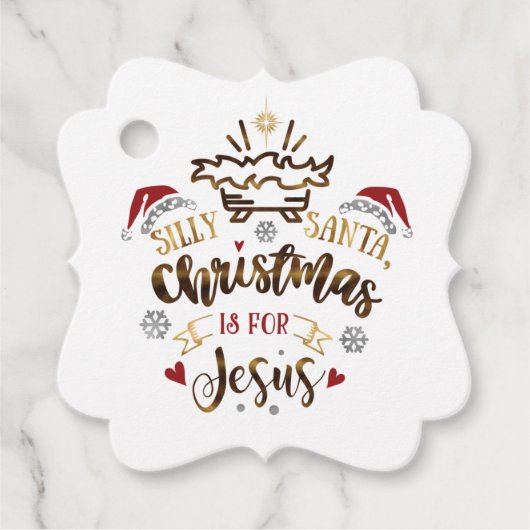 GEKKE KERSTMIS IS VOOR JEZUS Cadeau Labels (Voorkant)