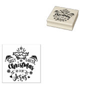 GEKKE KERSTMIS IS VOOR JEZUS RUBBERSTEMPEL (Gestempeld)