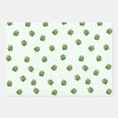 Gekke kerstskelet in Splatter Shape Green Inpakpapier Vel (Voorkant)