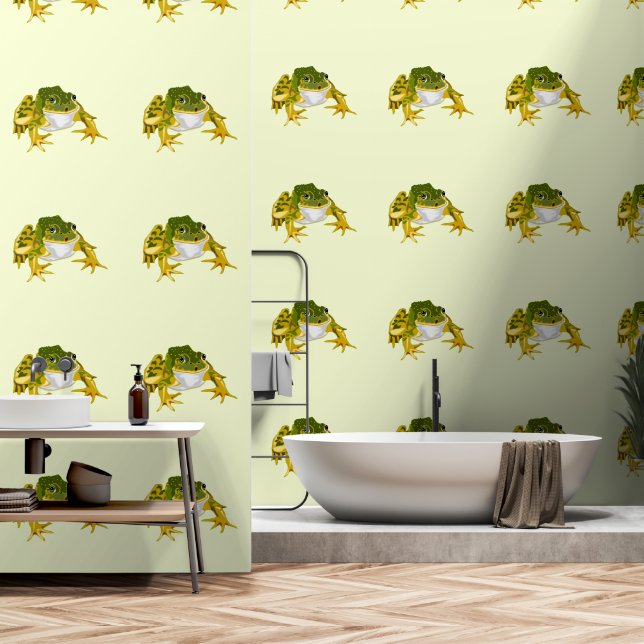 Gekke Kikker Grappig Behang (Badkamer)