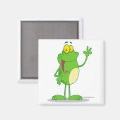gekke kikker met kikkervisme magneet (Voorkant / Achterkant)