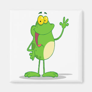 gekke kikker met kikkervisme magneet