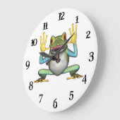 gekke kikker met tongvliegklok grote klok (Hoek)