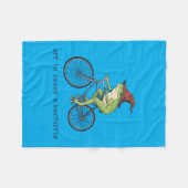 Gekke kikker om herrie te schoppen fleece deken (Voorkant (Horizontaal))