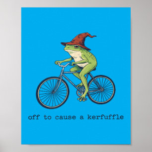 Gekke kikker om herrie te schoppen poster