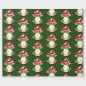 Gekke kikkervlieg agarische paddenstoel cadeaupapier (Vlak)