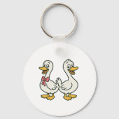 Gekke kinder gans sleutelhanger (Voorkant)
