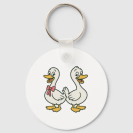 Gekke kinder gans sleutelhanger