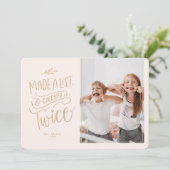 Gekke Kinder kerstfotokaart maakte een lijst Kaart (Staand voorkant)