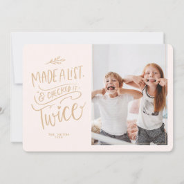 Gekke Kinder kerstfotokaart maakte een lijst Kaart