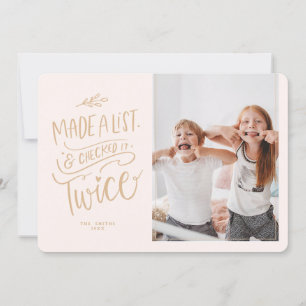 Gekke Kinder kerstfotokaart maakte een lijst Kaart