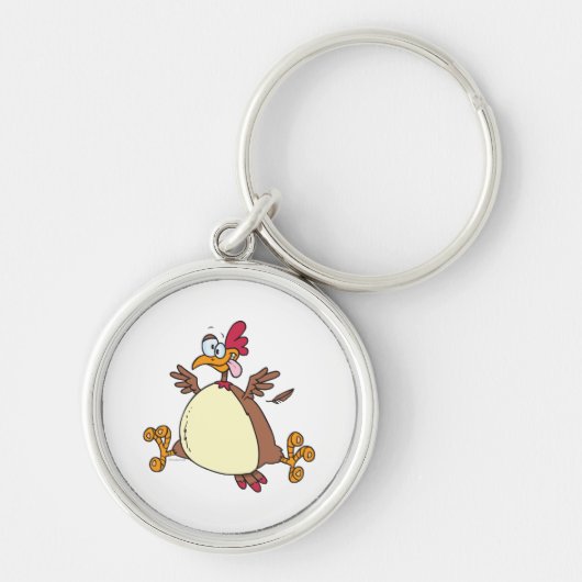 gekke kip cartoon sleutelhanger (Voorkant)