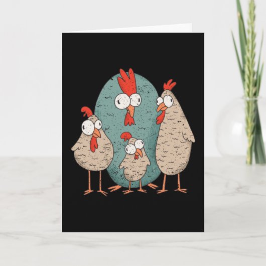Gekke kip kaart (Voorkant)