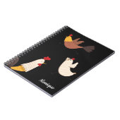 gekke kippen modern boerenmonogram notitieboek (Linkerzijde)