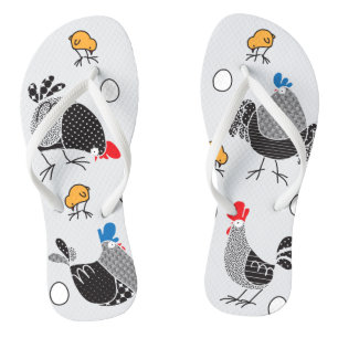 Gekke kippen teenslippers