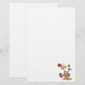 gekke kippenhouder met emmer van kippendrumsticks briefpapier (Voorkant / Achterkant)