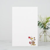 gekke kippenhouder met emmer van kippendrumsticks briefpapier (Staand voorkant)