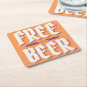 Gekke & Kitschy GRATIS BIER Kartonnen Onderzetters (Schuin)