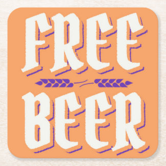 Gekke & Kitschy GRATIS BIER Kartonnen Onderzetters