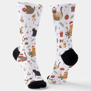 Gekke Kittige Kerstpatroonsokken Sokken
