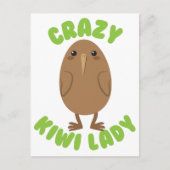 gekke kiwi dame briefkaart (Voorkant)