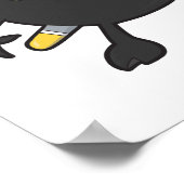 gekke klein ninja-monster poster (Hoek)