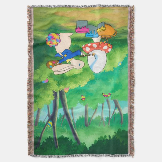 Gekke kleine Bunny Deken (Voorkant Verticaal)