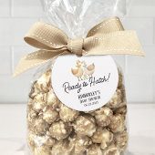 Gekke kleine gans klaar om Baby shower uit te broe Bedankjes Labels