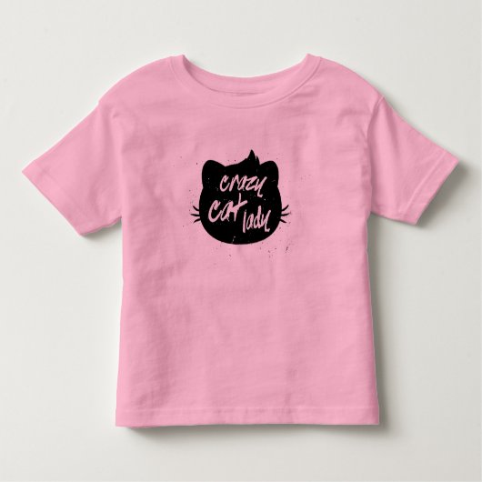 Gekke kleine kattenvrouw kinder shirts (Voorkant)