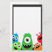 Gekke Kleine Monsters Briefpapier (Voorkant / Achterkant)