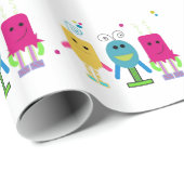 Gekke Kleine Monsters Cadeaupapier (Rol Hoek)