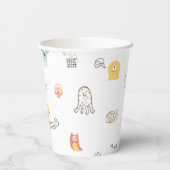 Gekke Kleine Monsters Party Cup Papieren Bekers (Achterkant)
