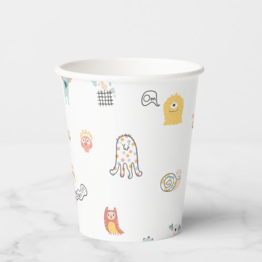 Gekke Kleine Monsters Party Cup Papieren Bekers (Voorkant)