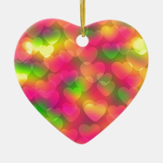 Gekke kleuren, harten Ornament van het hart (Voorkant)