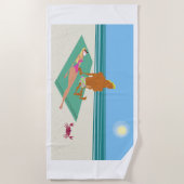 Gekke kleurrijke Cartoon Strandlaken (Voorkant)