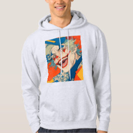 Gekke kleurrijke clown chaos: glimlach alsof je he hoodie