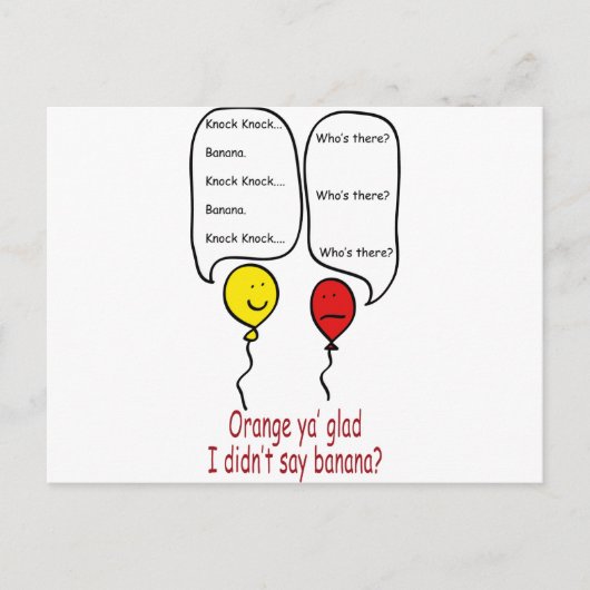 Gekke klop-grap briefkaart (Voorkant)