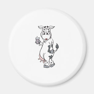 gekke koe drink melk magneet