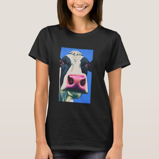 Gekke Koe Koe Boer Rundvee Melkvee Koe Herd T-shirt (Voorkant)