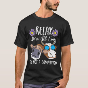 Gekke Koeien in een krankzinnige kudde T-shirt